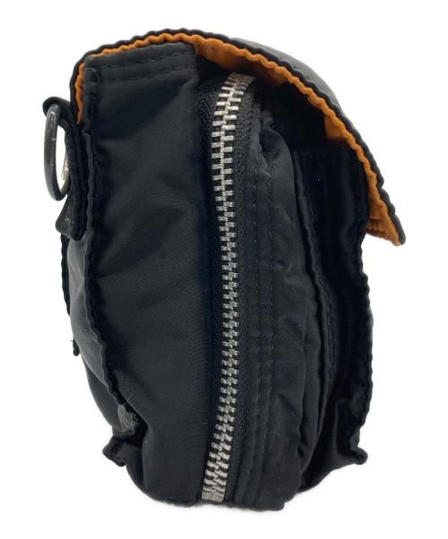 PORTER（ポーター）PORTER (ポーター) ショルダーポーチ ブラック×オレンジの古着・服飾アイテム
