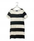 FRED PERRYフレッドペリー）の古着「半袖ワンピース」｜ブラック×ホワイト