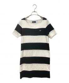FRED PERRY（フレッドペリー）の古着「半袖ワンピース」｜ブラック×ホワイト