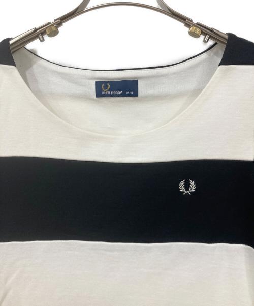 FRED PERRY（フレッドペリー）FRED PERRY (フレッドペリー) 半袖ワンピース ブラック×ホワイト サイズ:10の古着・服飾アイテム