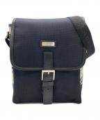 BURBERRY BLACK LABELバーバリーブラックレーベル）の古着「ショルダーバッグ」｜ネイビー×ホワイト