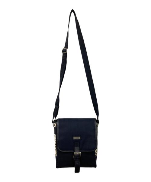 BURBERRY BLACK LABEL（バーバリーブラックレーベル）BURBERRY BLACK LABEL (バーバリーブラックレーベル) ショルダーバッグ ネイビー×ホワイトの古着・服飾アイテム