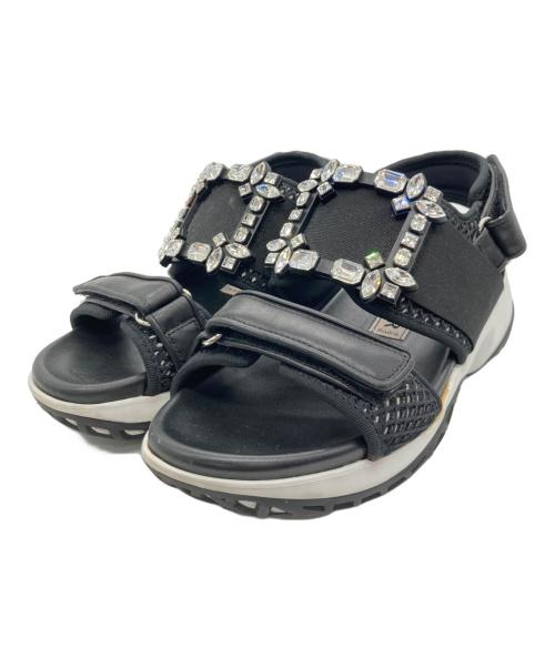 Roger Vivier（ロジェ ヴィヴィエ）Roger Vivier (ロジェ ヴィヴィエ) スポーツサンダル ブラック×ホワイト サイズ:24.5cmの古着・服飾アイテム