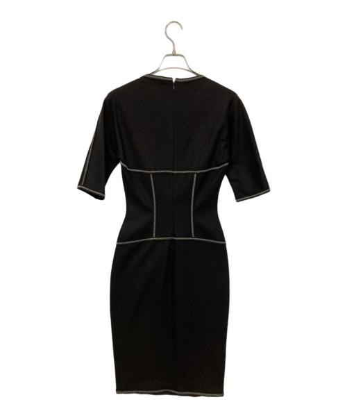 DSQUARED2（ディースクエアード）DSQUARED2 (ディースクエアード) 半袖ワンピース ブラック×ホワイト サイズ:Sの古着・服飾アイテム