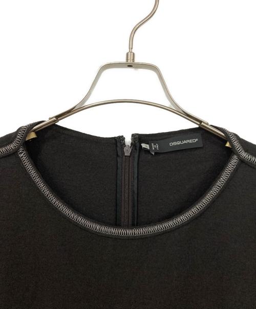 DSQUARED2（ディースクエアード）DSQUARED2 (ディースクエアード) 半袖ワンピース ブラック×ホワイト サイズ:Sの古着・服飾アイテム