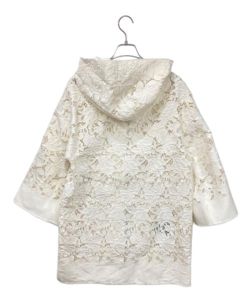 ermanno scervino（エルマノシェルビーノ）ermanno scervino (エルマノシェルビーノ) ジップレースコート ホワイト サイズ:40の古着・服飾アイテム