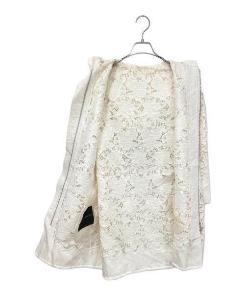 ermanno scervino（エルマノシェルビーノ）ermanno scervino (エルマノシェルビーノ) ジップレースコート ホワイト サイズ:40の古着・服飾アイテム