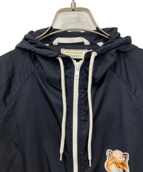 maison kitsune（メゾンキツネ）maison kitsune (メゾンキツネ) フーデッドジャケット ネイビー×ホワイト サイズ:XSの古着・服飾アイテム