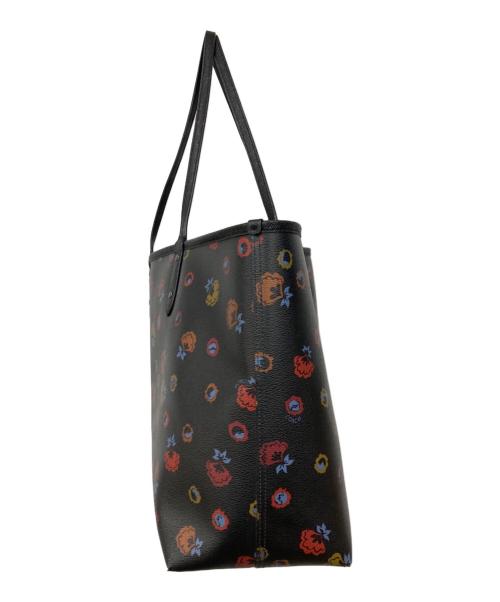 COACH（コーチ）COACH (コーチ) リバーシブルトートバッグ ブラック/マルチカラーの古着・服飾アイテム