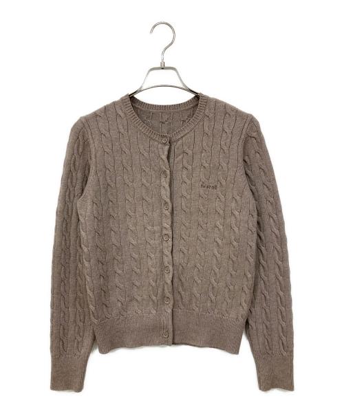 THETOE（ザ トゥー）THETOE (ザ トゥー) ケーブルニットカーディガン モカ サイズ:Mの古着・服飾アイテム