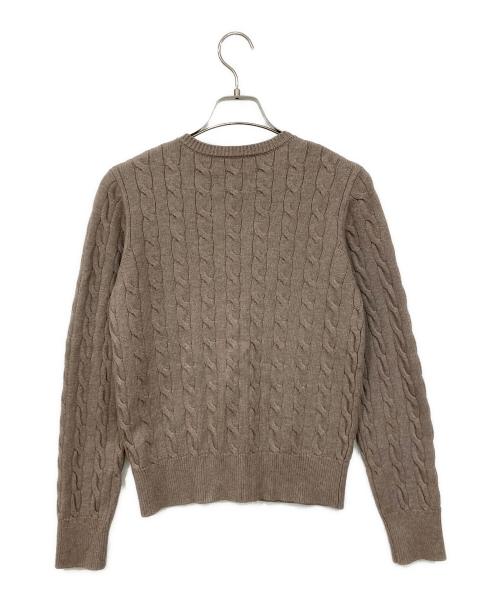THETOE（ザ トゥー）THETOE (ザ トゥー) ケーブルニットカーディガン モカ サイズ:Mの古着・服飾アイテム