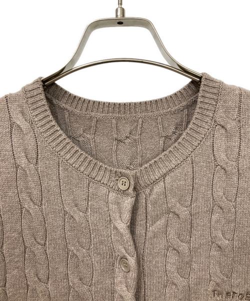 THETOE（ザ トゥー）THETOE (ザ トゥー) ケーブルニットカーディガン モカ サイズ:Mの古着・服飾アイテム