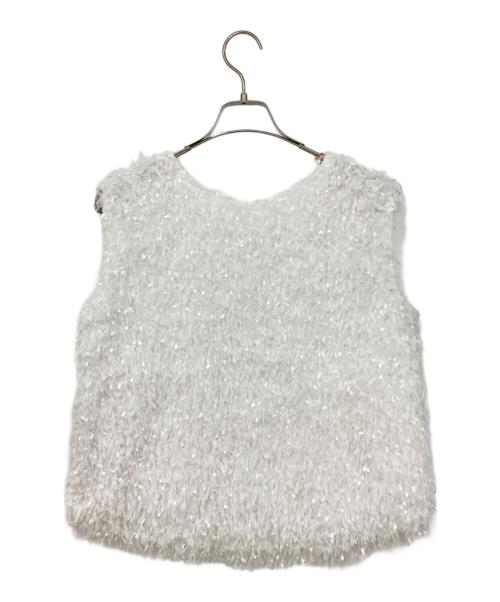 CADUNE（カデュネ）CADUNE (カデュネ) ふわふわトップス ホワイト サイズ:36の古着・服飾アイテム