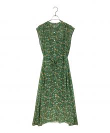 SLOBE IENA（スローブ イエナ）の古着「ノースリーブ・キャミソールワンピース」｜グリーン×ブラウン