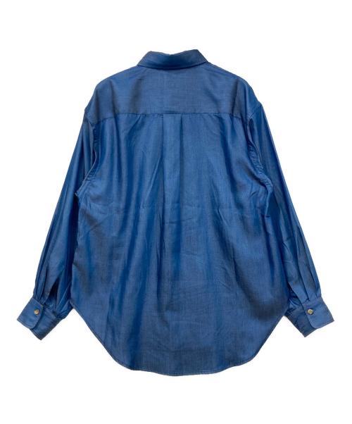 santaku（サンタク）santaku (サンタク) デニムライクシャツ ブルー サイズ:Lサイズの古着・服飾アイテム