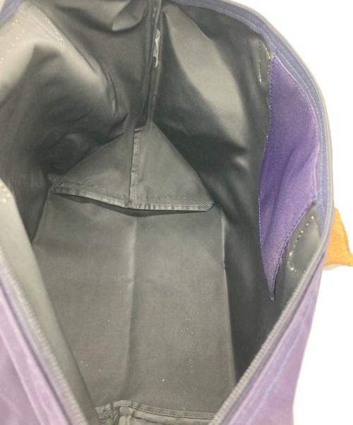 LONGCHAMP（ロンシャン）LONGCHAMP (ロンシャン) ハンドバッグ ネイビー×ブラウンの古着・服飾アイテム