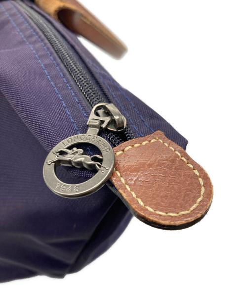 LONGCHAMP（ロンシャン）LONGCHAMP (ロンシャン) ハンドバッグ ネイビー×ブラウンの古着・服飾アイテム