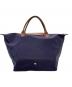 LONGCHAMP (ロンシャン) ハンドバッグ ネイビー×ブラウン：5000円
