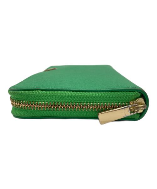 TORY BURCH（トリーバーチ）TORY BURCH (トリーバーチ) ラウンドファスナー長財布 グリーン×ゴールドの古着・服飾アイテム