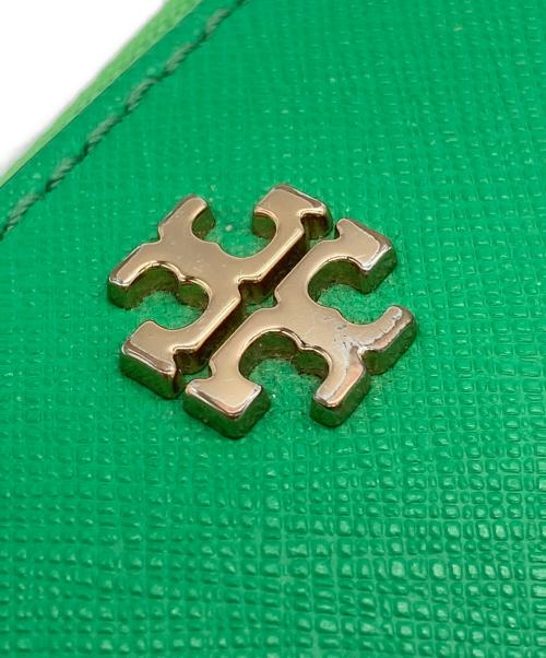 TORY BURCH（トリーバーチ）TORY BURCH (トリーバーチ) ラウンドファスナー長財布 グリーン×ゴールドの古着・服飾アイテム