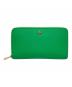 TORY BURCH（トリーバーチ）の古着「ラウンドファスナー長財布」｜グリーン×ゴールド
