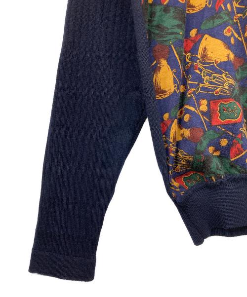 Christian Dior（クリスチャン ディオール）Christian Dior (クリスチャン ディオール) ニット ネイビー/マルチカラー サイズ:Mサイズの古着・服飾アイテム