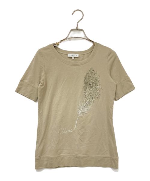 CELINE（セリーヌ）CELINE (セリーヌ) 半袖カットソー ベージュ サイズ:Sサイズの古着・服飾アイテム
