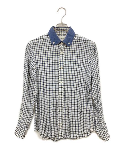 RAINMAKER（レインメーカー）RAINMAKER (レインメーカー) 長袖シャツ ホワイト×ブルー サイズ:SIZE 39の古着・服飾アイテム