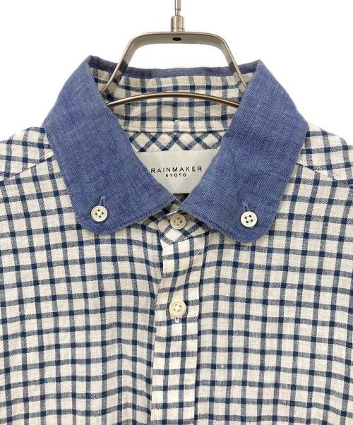 RAINMAKER（レインメーカー）RAINMAKER (レインメーカー) 長袖シャツ ホワイト×ブルー サイズ:SIZE 39の古着・服飾アイテム