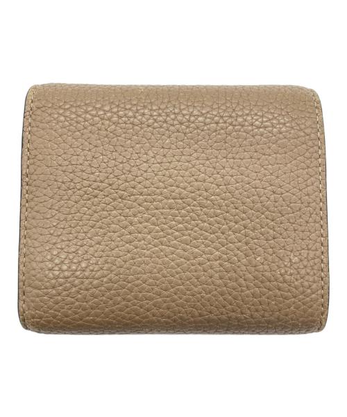 CELINE（セリーヌ）CELINE (セリーヌ) 3つ折り財布 ベージュ×レッドの古着・服飾アイテム