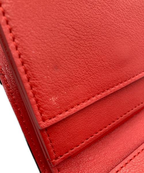 CELINE（セリーヌ）CELINE (セリーヌ) 3つ折り財布 ベージュ×レッドの古着・服飾アイテム