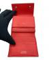 中古・古着 CELINE (セリーヌ) 3つ折り財布 ベージュ×レッド：10000円