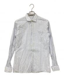 BOTTEGA VENETA（ボッテガベネタ）の古着「シャツ」｜ホワイト×ブルー