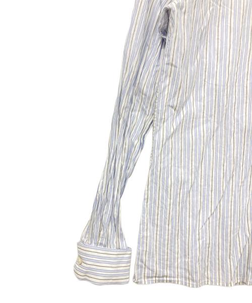 BOTTEGA VENETA（ボッテガベネタ）BOTTEGA VENETA (ボッテガベネタ) シャツ ホワイト×ブルー サイズ:SIZE 46の古着・服飾アイテム