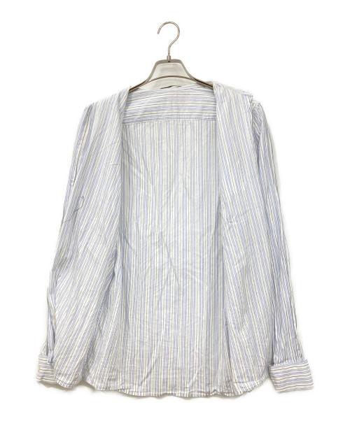 BOTTEGA VENETA（ボッテガベネタ）BOTTEGA VENETA (ボッテガベネタ) シャツ ホワイト×ブルー サイズ:SIZE 46の古着・服飾アイテム