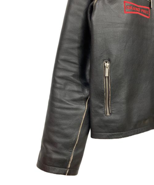 TAG Heuer（タグ・ホイヤー）TAG Heuer (タグホイヤー) レザーライダースジャケット ブラック×レッド サイズ:Lサイズの古着・服飾アイテム