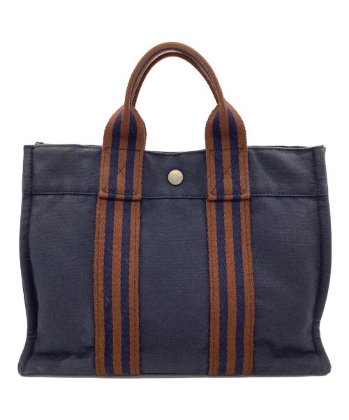 HERMES（エルメス）HERMES (エルメス) フールトゥPM ネイビー×ブラウンの古着・服飾アイテム