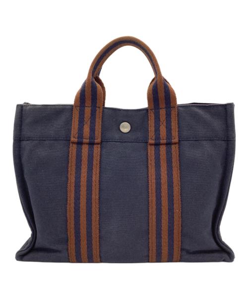 HERMES（エルメス）HERMES (エルメス) フールトゥPM ネイビー×ブラウンの古着・服飾アイテム