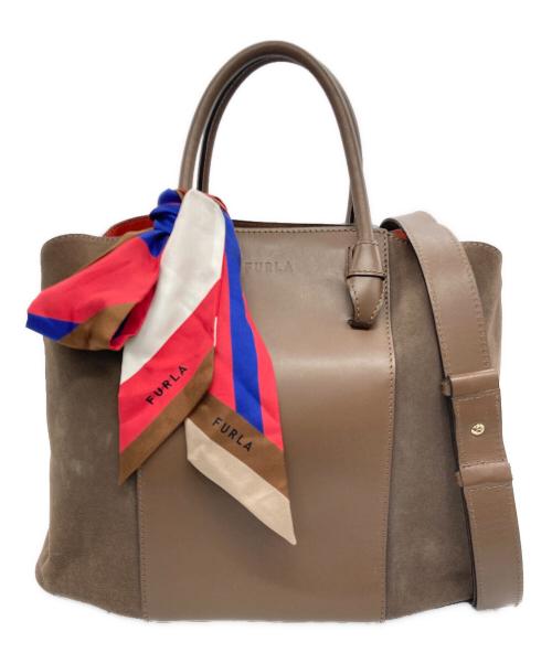 FURLA（フルラ）FURLA (フルラ) 2WAYトートバッグ ブラウンの古着・服飾アイテム