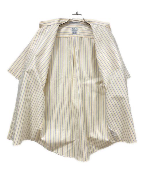 L.L.Bean（エルエルビーン）L.L.Bean (エルエルビーン) WRINKLE RESISTANT 半袖シャツ イエロー×ホワイト×ブルー サイズ:Mサイズの古着・服飾アイテム