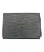 LOUIS VUITTONルイ ヴィトン）の古着「エピ アンヴェロップ カルト ドゥ ヴィジット」｜ブラック