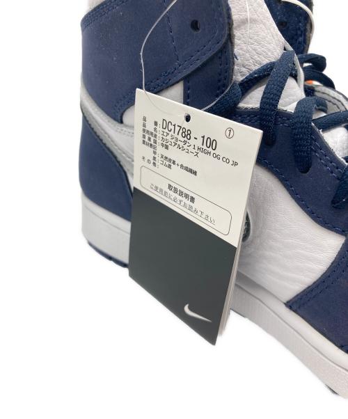 NIKE（ナイキ）NIKE (ナイキ) AIR JORDAN 1 HIGH OG CO JP ネイビー×ホワイト サイズ:27.5cm 未使用品の古着・服飾アイテム