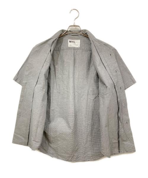 MHL（エムエイチエル）MHL (エムエイチエル) 半袖開襟シャツ グレー×ホワイト サイズ:Mサイズの古着・服飾アイテム