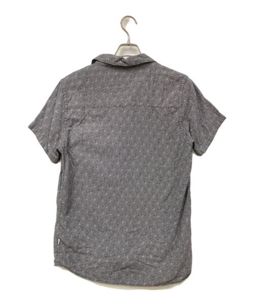 WAX(BEMAS)（ワックス）WAX(BEMAS) (ワックス) 半袖シャツ ネイビー×グレー サイズ:SIZE Sの古着・服飾アイテム