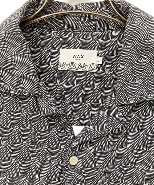 WAX(BEMAS)（ワックス）WAX(BEMAS) (ワックス) 半袖シャツ ネイビー×グレー サイズ:SIZE Sの古着・服飾アイテム