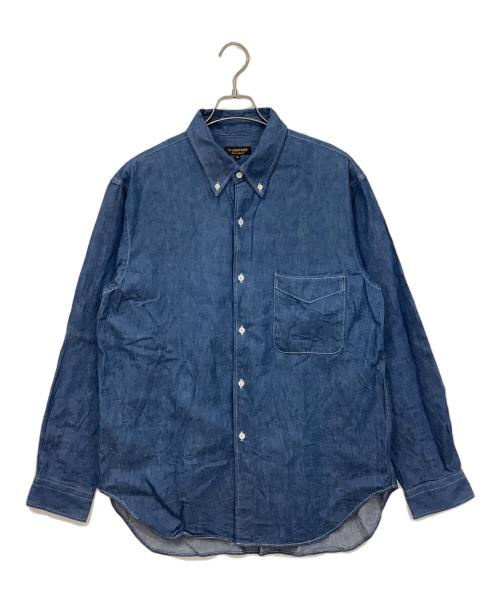 A vontade（アボンタージ）A vontade (アボンタージ) デニムシャツ ブルー×ホワイト サイズ:Lサイズの古着・服飾アイテム