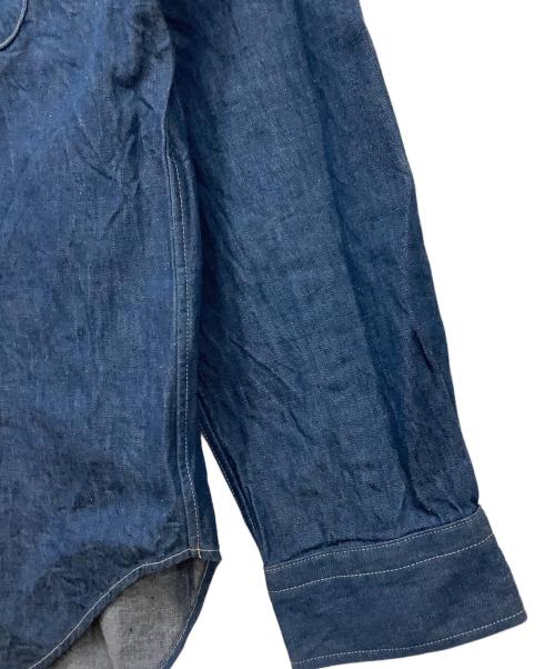 A vontade（アボンタージ）A vontade (アボンタージ) デニムシャツ ブルー×ホワイト サイズ:Lサイズの古着・服飾アイテム