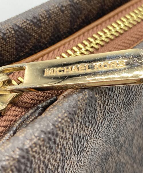 MICHAEL KORS（マイケル・コース）MICHAEL KORS (マイケルコース) ショルダーバッグ ベージュ×ブラウンの古着・服飾アイテム