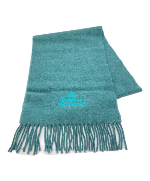 Vivienne Westwood（ヴィヴィアンウエストウッド）Vivienne Westwood (ヴィヴィアンウエストウッド) ウールマフラー ダークグリーンの古着・服飾アイテム