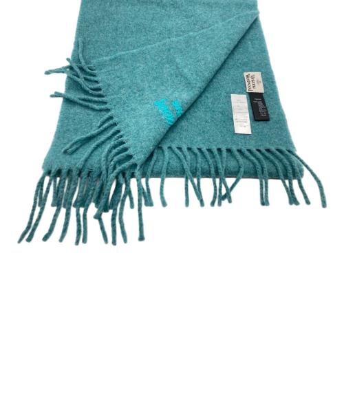 Vivienne Westwood（ヴィヴィアンウエストウッド）Vivienne Westwood (ヴィヴィアンウエストウッド) ウールマフラー ダークグリーンの古着・服飾アイテム